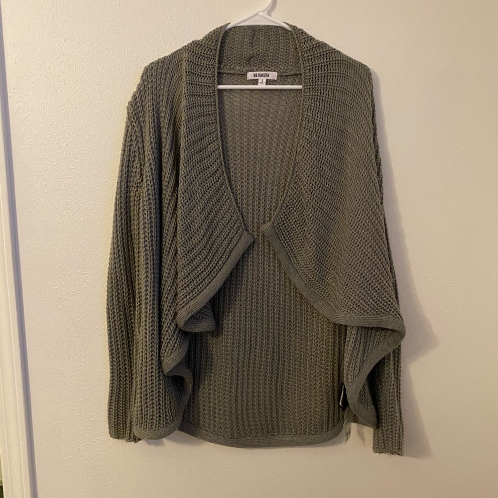 Gray BB Dakota knit poncho